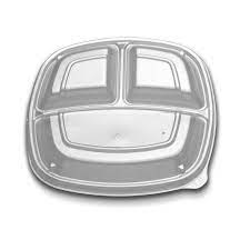 [CL213-0903C] Lid 9" Vented Low Dome 3 Comp Clear