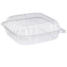 [C90PST1] 8x8x3" Clear Hinged Container