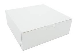 [993CB] 9x9x3" Cake Box White Clay Closeout