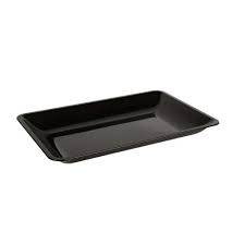 [810BL] 8x10" Black Platter Tray Rectangle
