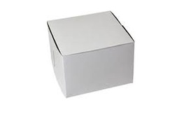 [775CB] 7x7x5" Cake Box White Clay Closeout
