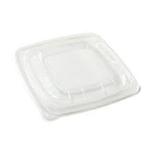 [51916F300] Lid Flat Square PP for 16 oz Bagasse Bowl Closeout