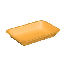 [4PRYELLOW] Foam Tray 4PR 4D Yellow 9.37x7.25x1.25"