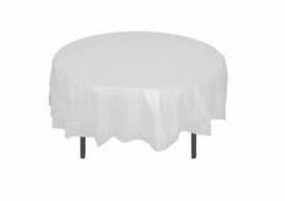 [284-WH-SPEC] Table Cover 84" Round White Plastic