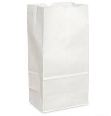 [25W] 25 lb Bag White Tall 8.25x5.13x18"