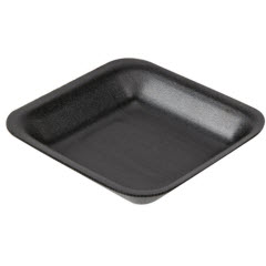 [1BLACK] Foam Tray 1 Black 5.25x5.25x1"