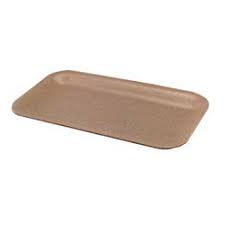 [17SPLA] PLA Foam Tray 17S Nature Beige 8.5x4.5x.56" Closeout