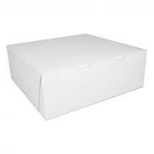 [14145CB] 14x14x5" Cake Box White Clay