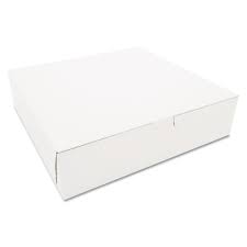 [10102CB] 10x10x2.5" Cake Box White Clay