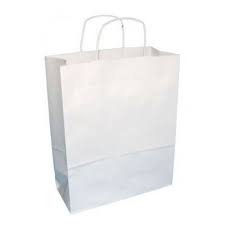 [SOSW] 13x7x17" Bag White Shopping Handle