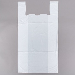 [18073] T-Shirt Bag Large 12.5x10x24" 1.4 mil LDPE White