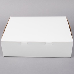 [1/4SHEETBOX-SPEC] 14x10x4" Quarter 1/4 Sheet Cake Box Clay White