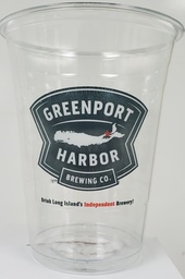 [GREENPORT-12/14PET] 12/14 oz Greenport Brewing Clear Squat Plastic Cup PET