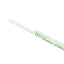 [9STRAW-PLA-9230] 9" Clear Giant PLA Straw Wrapped Wide