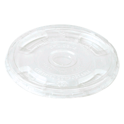 [CPL-CS-12] Lid PLA Flat Straw Slot 9Q - 24 oz Clear