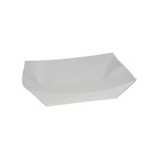 [050FD-WHITE-SPEC] 1/2 lb Paper Food Dish Waxed White .5