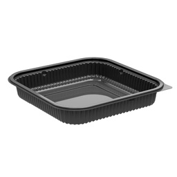 [4688521-SPEC] 36 oz Micro Square Black Container 8.5x8.5x3" Bottom