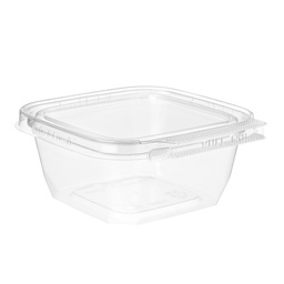 [TS4012-SPEC] 12 oz 4x4" Square Tall Tamper Evident Hinged Container