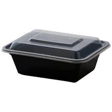 [RE-16] 16 oz Oblong Black Microwave Combo HD