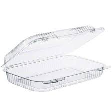 [PET30UT1] 9.5x7x2" Hinged Clear Container